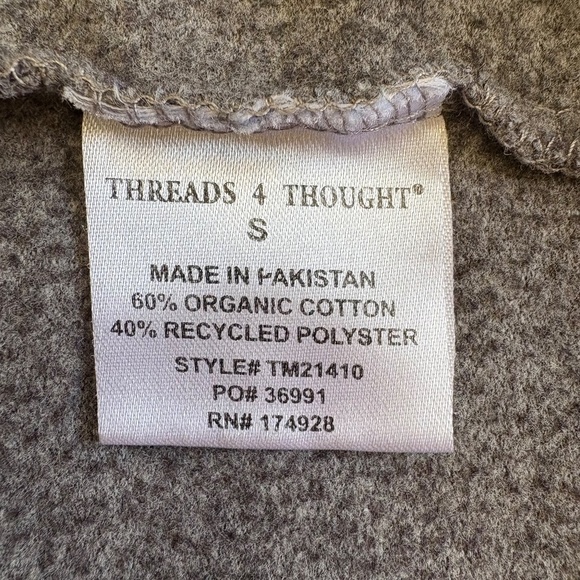 Threads 4 Thought Classic Hoodie, Gray, Small - Picture 11 of 12